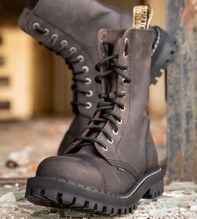 Steel Boots 10 Eyelets Brown STEEL Shoes&Boots