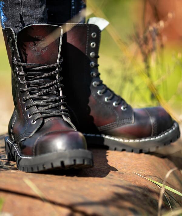 Burgundy rub clearance off boots