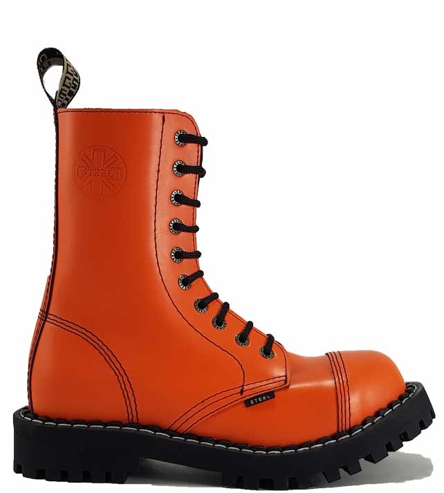 Orange steel toe shoes