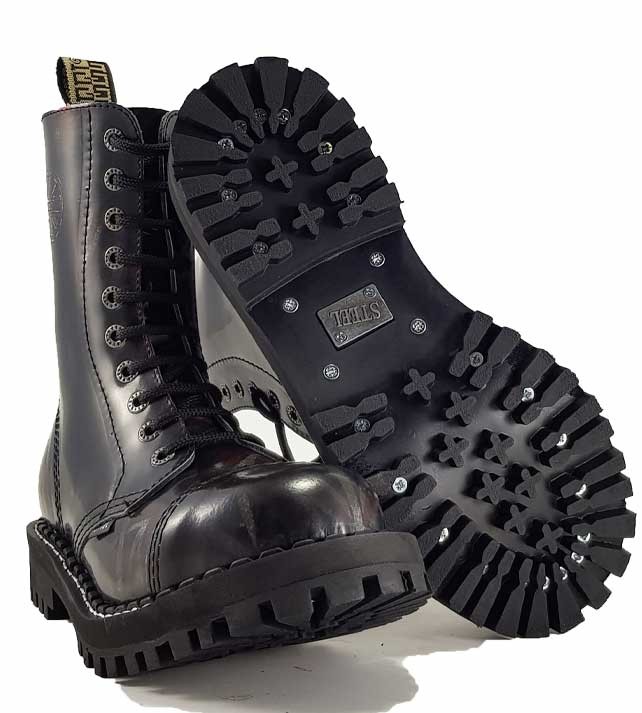 Купить ботинки с металлическим носком. Steel Boots ботинки 4 Лювера. Steel Boots 10 Eyelet Black Vegan. Ботинки с железным носком. Ботинки с металлическим носком.