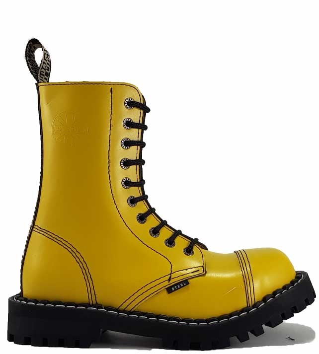 Steel Boots 10 Eyelets Yellow | STEEL Shoes&Boots