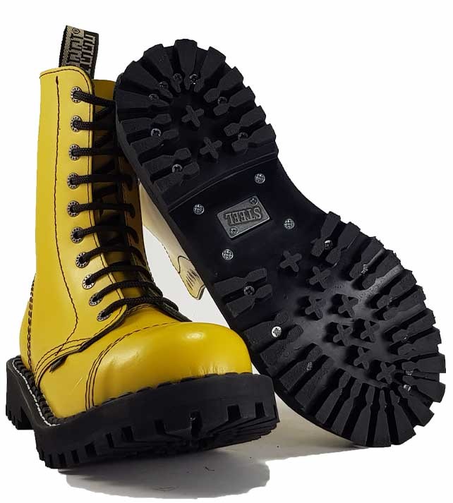 Yellow steel toe boots hotsell