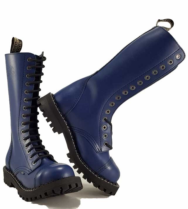 Steel Boots 15 Eyelets Blue Size Eur 42 US 9