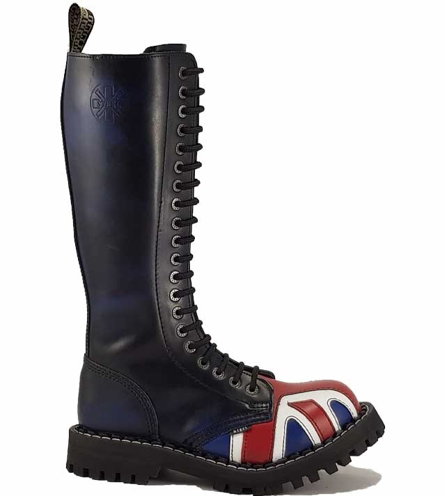 Steel Boots 20 Eyelets British Flag Size Eur 37 US 5