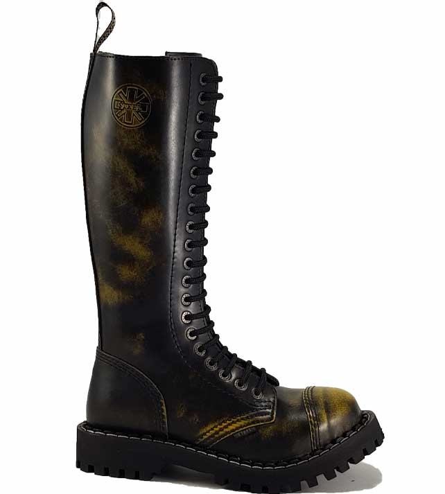 Steel Boots 20 Eyelets Yellow Rub Off Size Eur 45 US 12