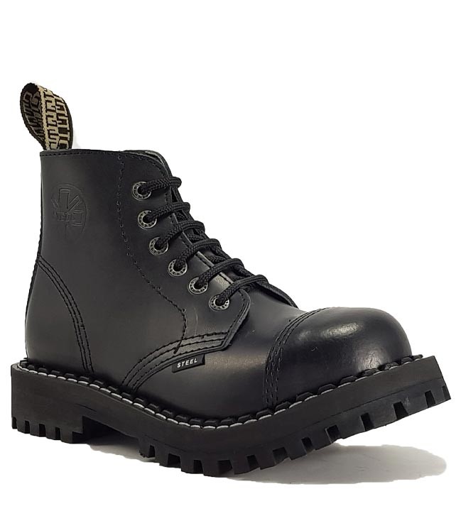 Steel Boots 6 Eyelets Black | STEEL Shoes&Boots