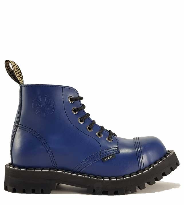 Steel Boots 6 Eyelets Blue STEEL Shoes Boots