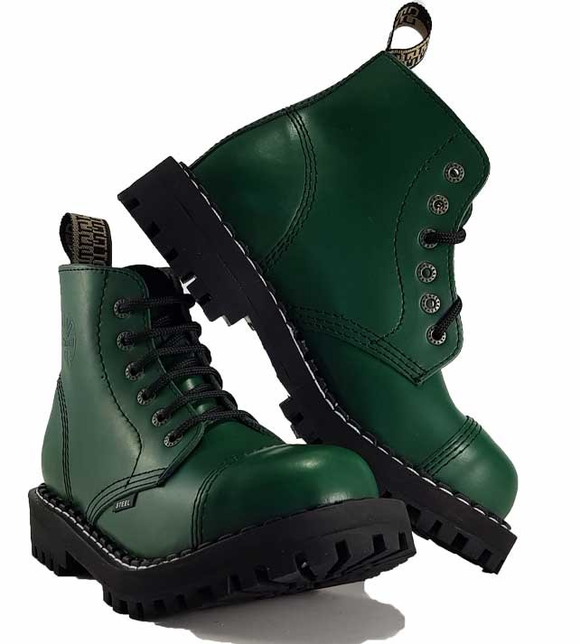 Green steel toe boots on sale