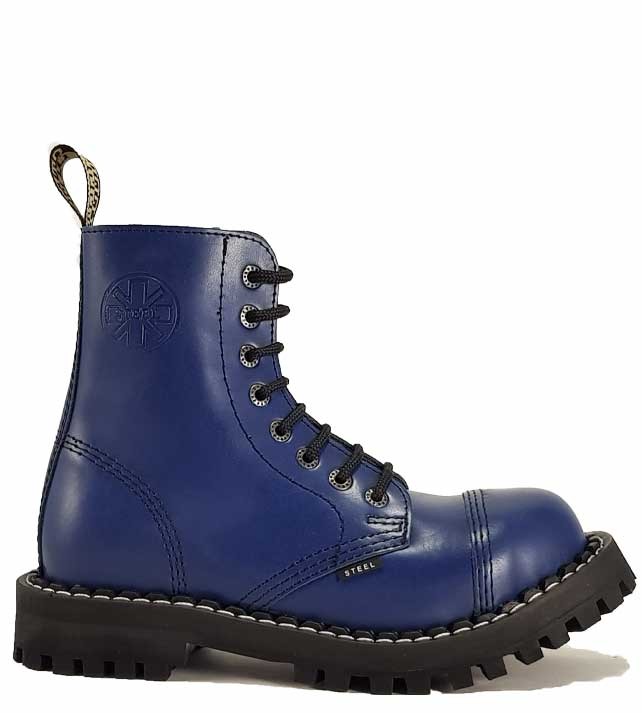 Steel Boots 8 Eyelets Blue