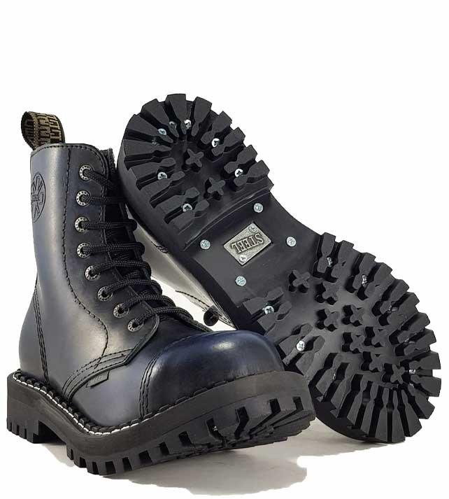 infrastructuur Assimileren Afgeschaft Steel Boots 8 Eyelets Blue Rub Off