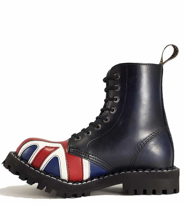 Steel Boots 8 Eyelets British Flag