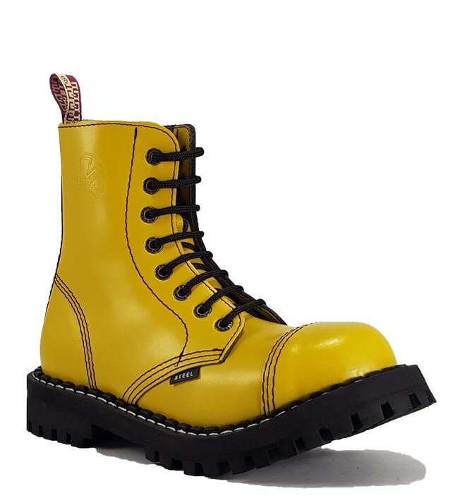 Steel Boots 8 Eyelets Yellow | STEEL Shoes&Boots