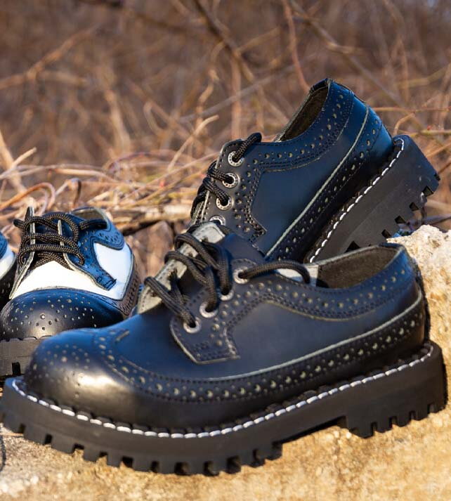 Steel Shoes 4 Eyelets Alcapone Black STEEL Shoes Boots