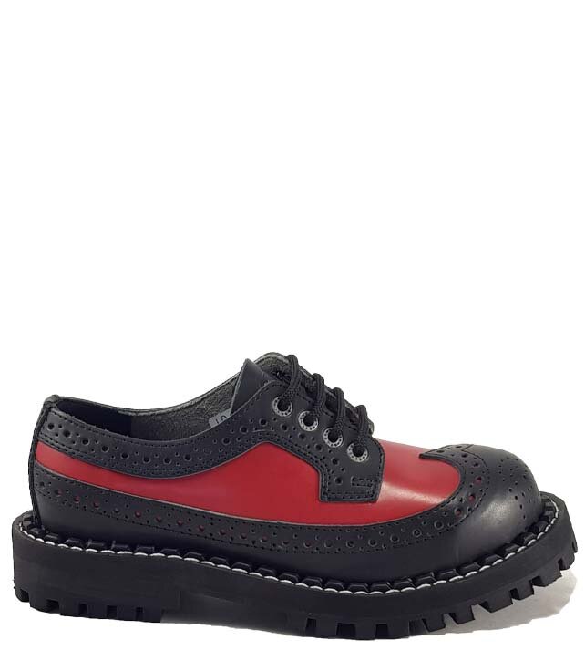 Steel Shoes 4 Eyelets Alcapone Black Red