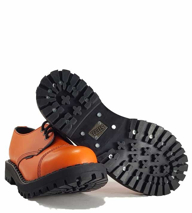 orange steel toe boots