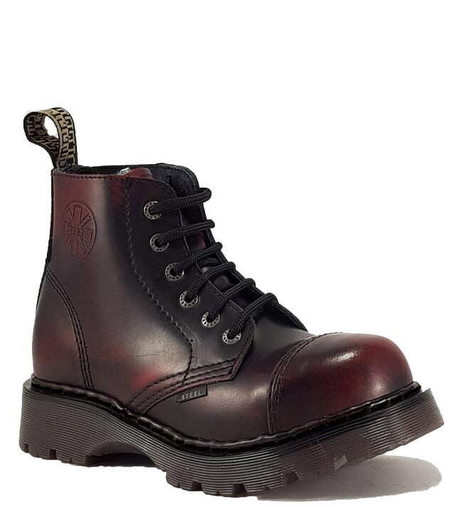 Burgundy steel toe boots new arrivals