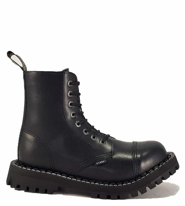 Black sales steel boots