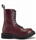 Steel Boots 10 Eyelets Burgundy