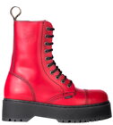 Steel Boots 10 Eyelets Red Alessia