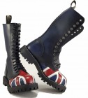 Steel Boots 15 Eyelets British Flag