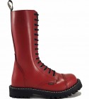 Steel Boots 15 Eyelets Red
