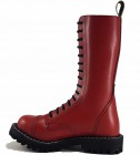 Steel Boots 15 Eyelets Red