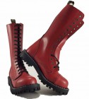 Steel Boots 15 Eyelets Red