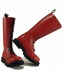 Steel Boots 20 Eyelets Red