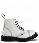 Steel Boots 6 Eyelets White