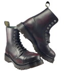Steel Boots 8 Eyelets Burgundy Rub Off Air