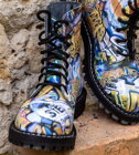 Steel Boots 8 Eyelets Graffiti
