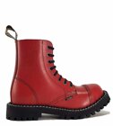 Steel Boots 8 Eyelets Red