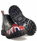Steel Boots 6 Eyelets British Flag