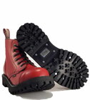 Steel Boots 6 Eyelets Red