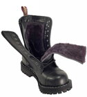 Steel Boots 10 Eyelets Black Warm With Zip