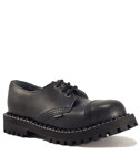 Original Steel Shoes 3-eyelets in classic black genuine leather with an integrated steel toe cap and a low-profile street design.