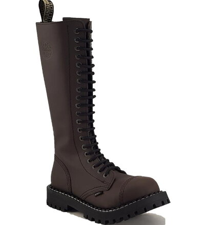 Steel Boots 20 Eyelets Brown STEEL Shoes&Boots - Main Image