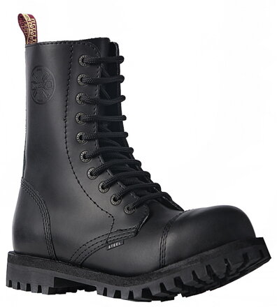 Steel Boots 10 Eyelets Black BO