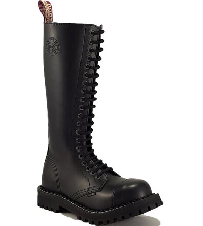 Steel Boots 20 Eyelets Black