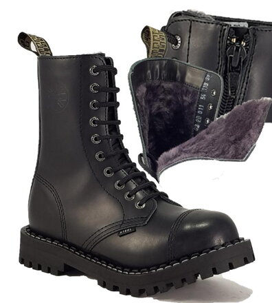 Leather steel shop toe shoes