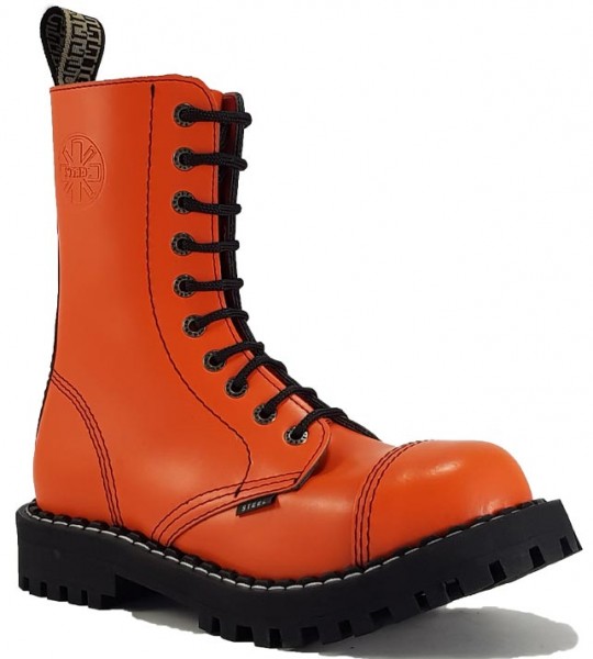 Steel Boots 10 Eyelets Orange