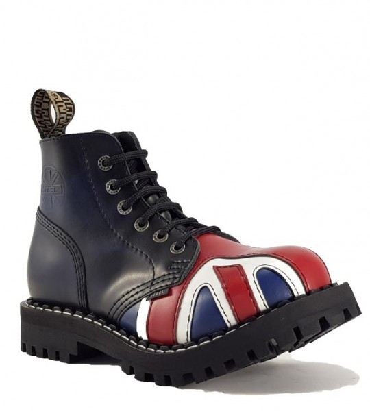 Steel Boots 6 Eyelets British Flag
