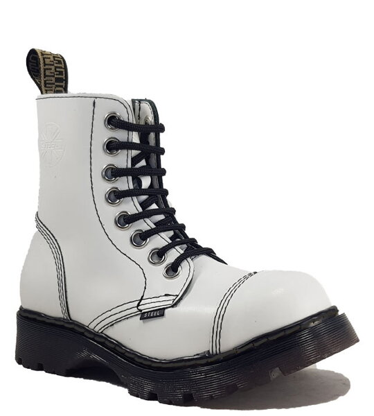 Steel Boots 8 Eyelets White Air STEEL Shoes Boots