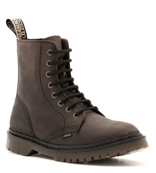 Steel Boots 8 Eyelets Brown Air No Cap