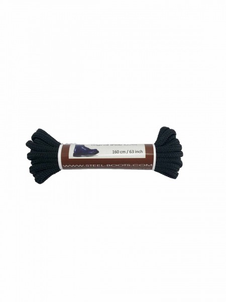 Boot Laces Steel Black 160 cm - For 8 and 10 Eyelets Boots