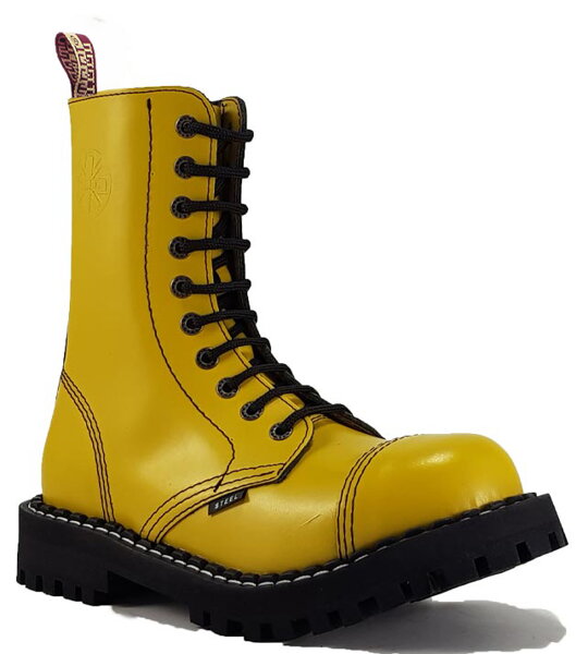 Steel Boots 10 Eyelets Yellow