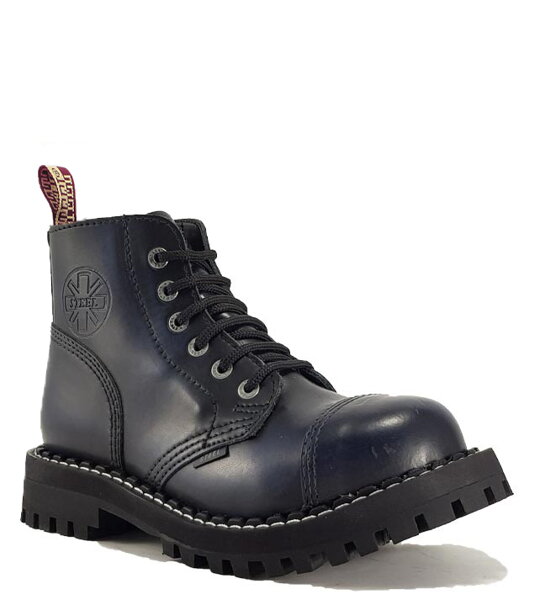 Steel Boots 6 Eyelets Blue Rub Off