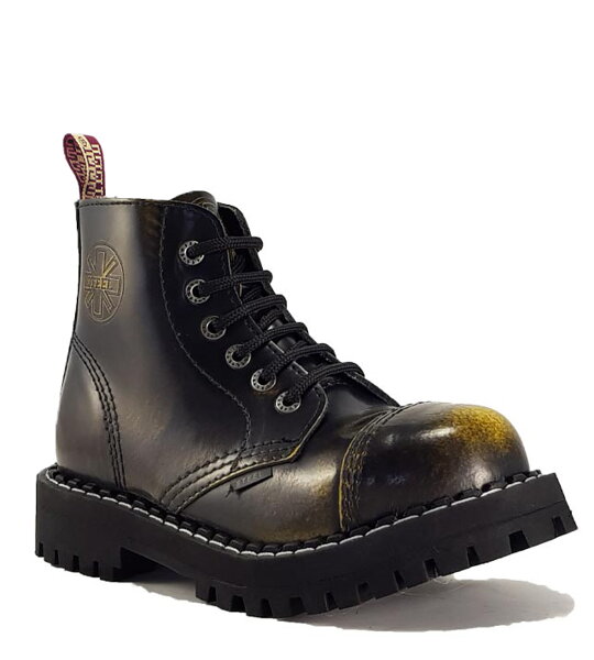 Steel Boots 6 Eyelets Yellow Rub Off