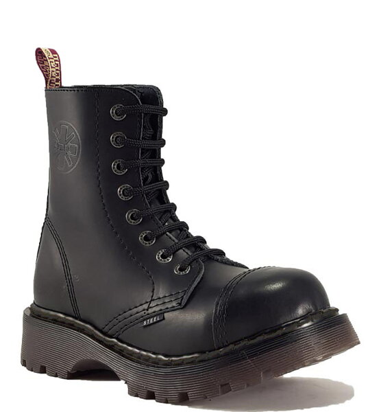 Steel Boots 8 Eyelets Black Air 