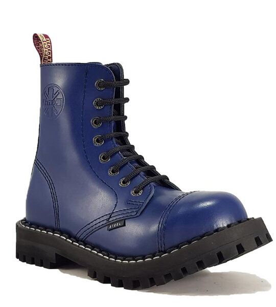 Steel Boots 8 Eyelets Blue